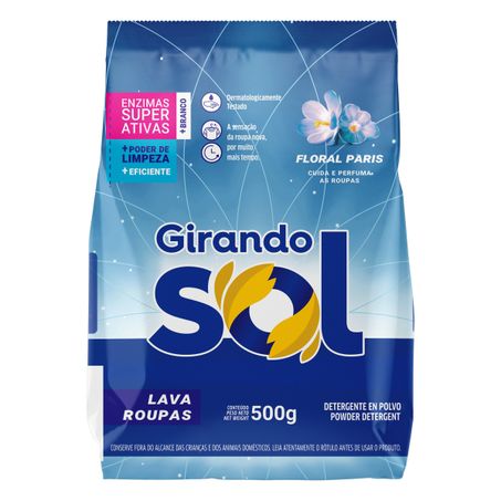 SABÃO EM PÓ FLORAL PARIS GIRANDO SOL PACOTE 500G