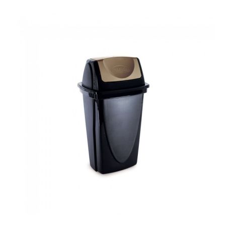 Lixeira Basculante Plasútil 9 Litros - Preta - Ref. 3485