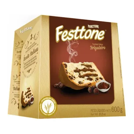 Panettone festtone 500g premium sabor brigadeiro