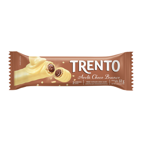 Chocolate trento chocolate branco com avelã 32g