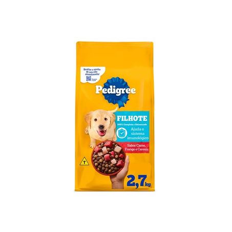 Alimento para Cães Filhotes Pedigree Carne, Frango e Cereais Pacote 900gr