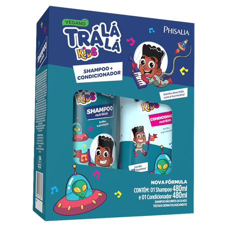 Conjunto Trá Lá Lá Kids 480ml - Shampoo + Condicionador - Nutrikids