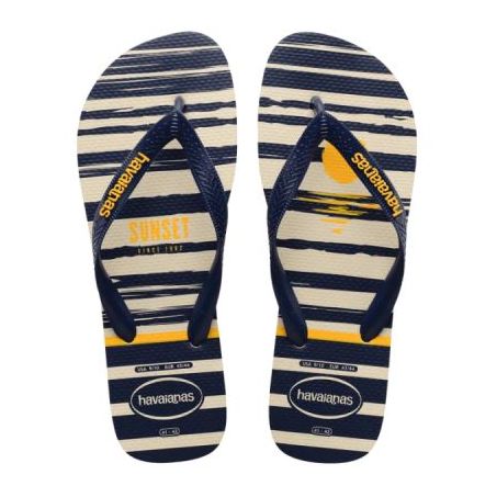 HAVAIANAS TOP NAUTICAL BEGE PALHA/MARINHO 41/42