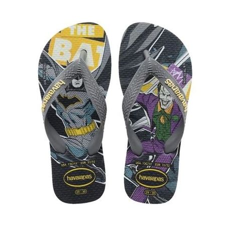 CHINELO HAVAIANAS KIDS INFANTIL HERÓIS CINZA AÇO 35/36