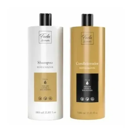 Kit Fada Madrinha Shamp e Cond 1l Restaurador Linhaca Macadamia