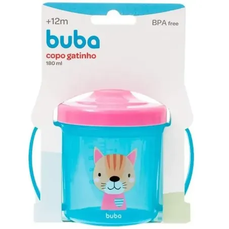 COPO BUBA INFANTIL TREINAMENTO GATO 180ML