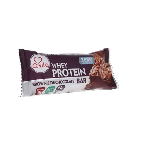 BARRA WHEY PROTEIN Q-VITA BROWNIE DE CHOCOLATE ZERO ADIÇÃO DE AÇÚCAR 36G 360-32