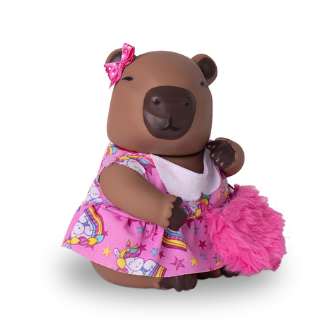Boneca Divertoys Capivara com Vestido - Ref. 8385