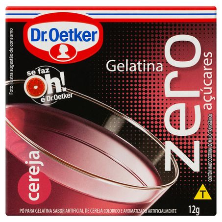 GELATINA EM PÓ CEREJA ZERO AÇÚCAR DR. OETKER