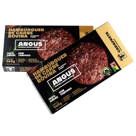 Hamburguer black angus bovino 360g