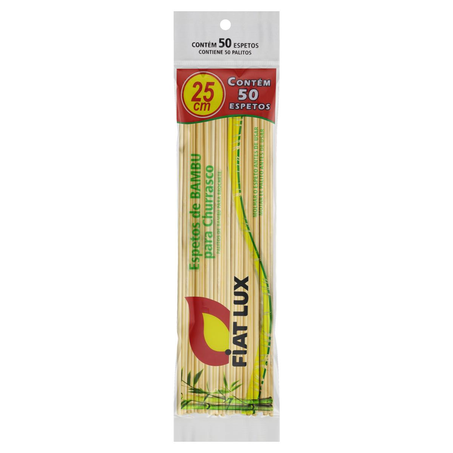 Espeto para Churrasco Fiat Lux Bambu - Com 50 Espetos - Ref. ESPETO-B5