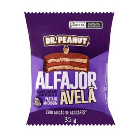 Dr Peanut Alfajor Chocolate com Avelã 35Gr