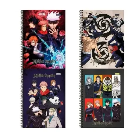 CADERNO UNIV CD FORONI 10MT 160F JUJUTSU KAISEN