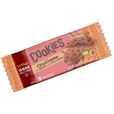 Biscoito Cookies Vitao Sem Glúten Chocolate 60g