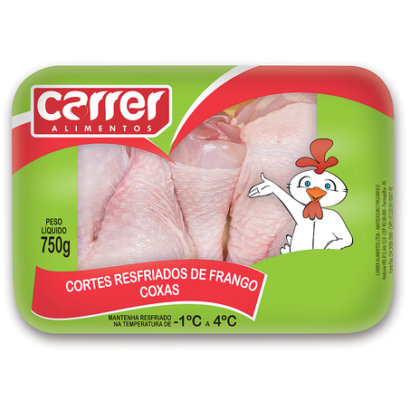 Coxa de frango resfriada carrer bandeja 750g