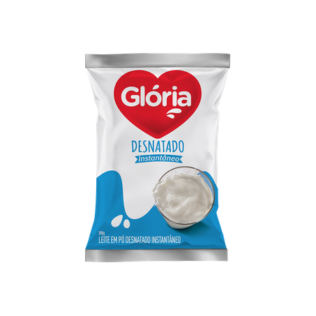 Leite em Pó Glória 300g - Desnatado - Sachê
