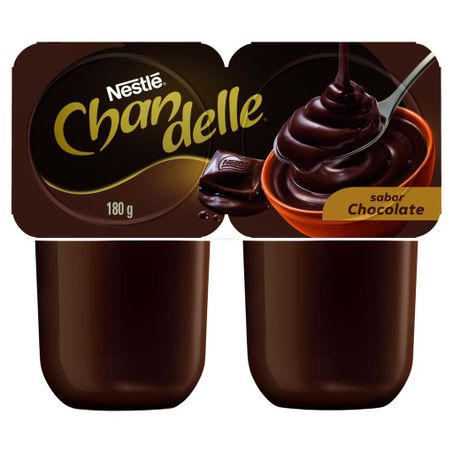 Sobremesa láctea chocolate chandelle - 2 unidades