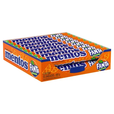 Bala mentos 37.5g fanta laranja