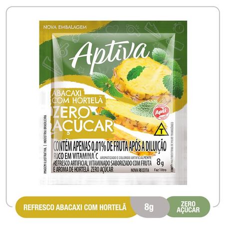 Refresco apti abacaxi c/hortela zero 8g