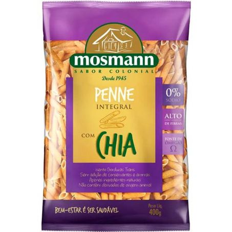 Massa mosmann 400g penne chia integral