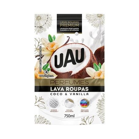 Lava Roupas Uau 750ml Sache Coco e Vanilla