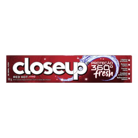 Gel dental red hot closeup proteção 360° fresh
