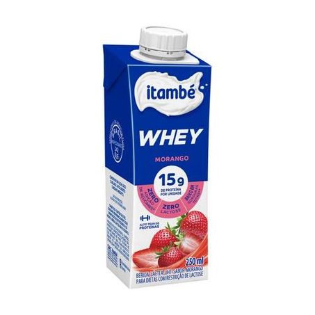 Bebida Láctea Whey Itambé Morango 250ml