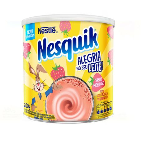 Bebida Em Pó Nestlé Nesquik Morango Lata 200g 
 