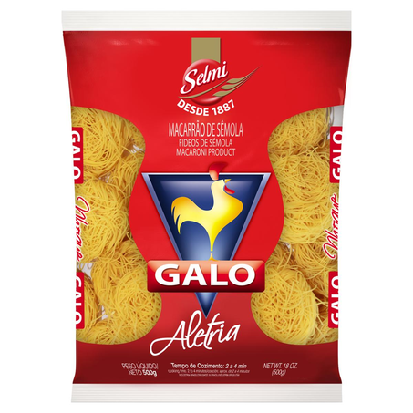 Massa de Sêmola Galo 500g - Aletria