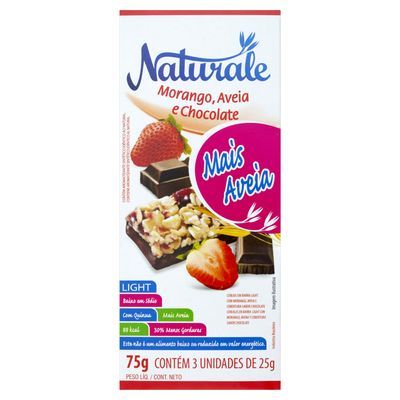 Cereal barra ligh naturalle morango/chocolate 25g