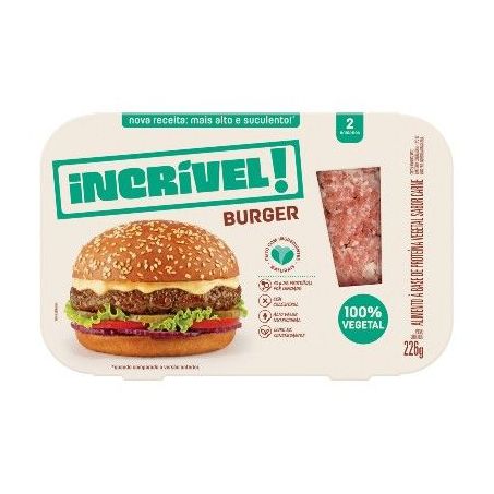 Hambúrguer de carne incrível vegetal seara 226g
