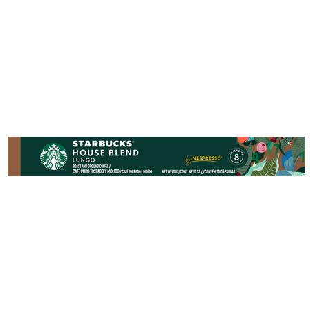 Café em Cápsula Torrado e Moído Lungo 100 Arábica Starbucks House Blend 52g 10 Unidades
