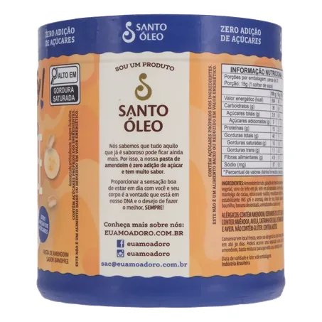 Pasta amendoim santo oleo banoffee 500g 360-10