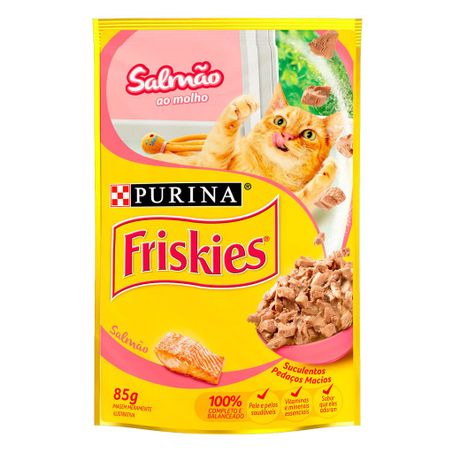 Alimento para Gatos Salmão ao Molho Purina Friskies