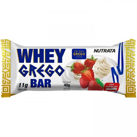 WHEY GREGO BARRA NUTRATA 40G MORANGO