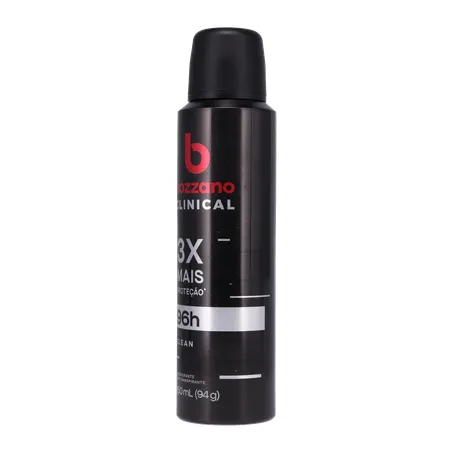Desodorante Antitranspirante Aerossol Bozzano Clean Frasco Spray 150ml 360-4