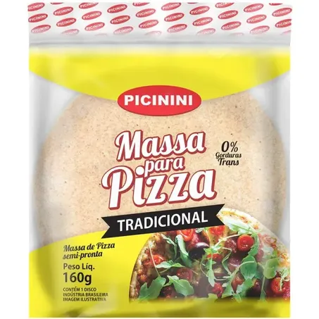 Massa Pizza Picinini 160g Semi Pronta