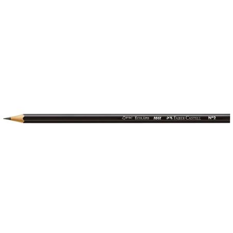 Esc lapis preto faber-castell max hexagonal n2 un