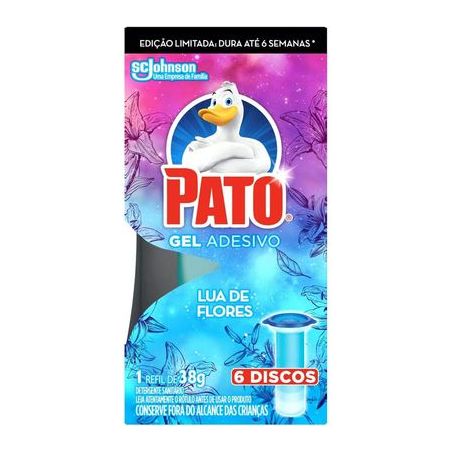 PATO GEL ADES.C/6 38G REFIL LUA D FLORES 