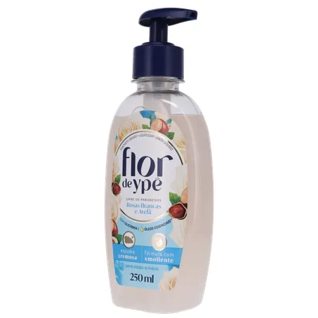 Sabonete Líquido Flor De Ype Rosas Brancas e Avelã Pump 250ml 360-3
