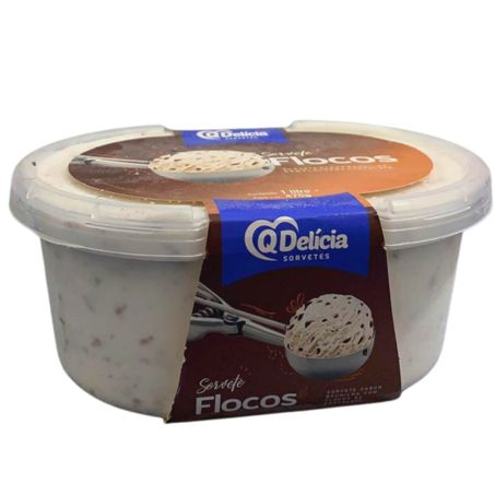 Sorvete qdelicia 1l flocos un
