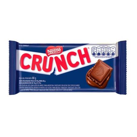 Barra de chocolate nestle crunch 80g