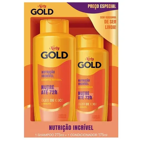 SHAMPOO E CONDI. KIT NIELY NUTR. INCRIVE