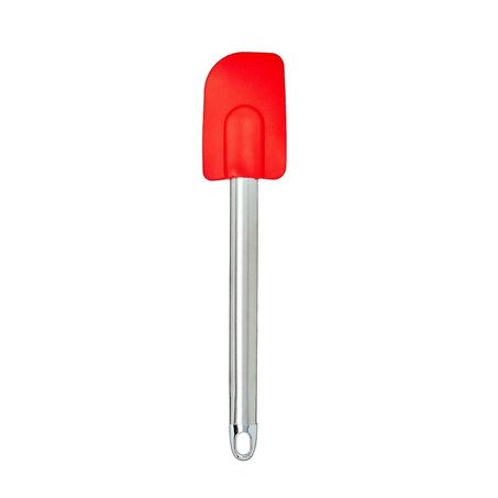ESPATULA PARA BOLO EM SILICONE COM CABO INOX 26CM