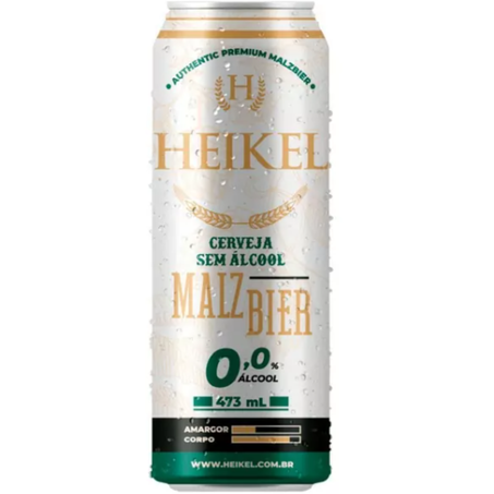 Cerveja latao 473ml heikel malzbier zero alcool