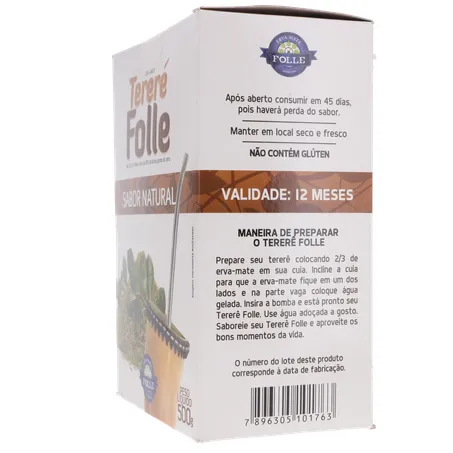 Erva tererê folle natural 500g 360-25