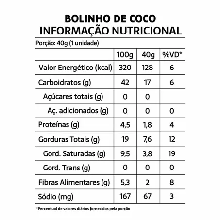 BOLINHO DE COCO E CHOCOLATE SEM AÇÚCAR 40G - BELIVE 360-1