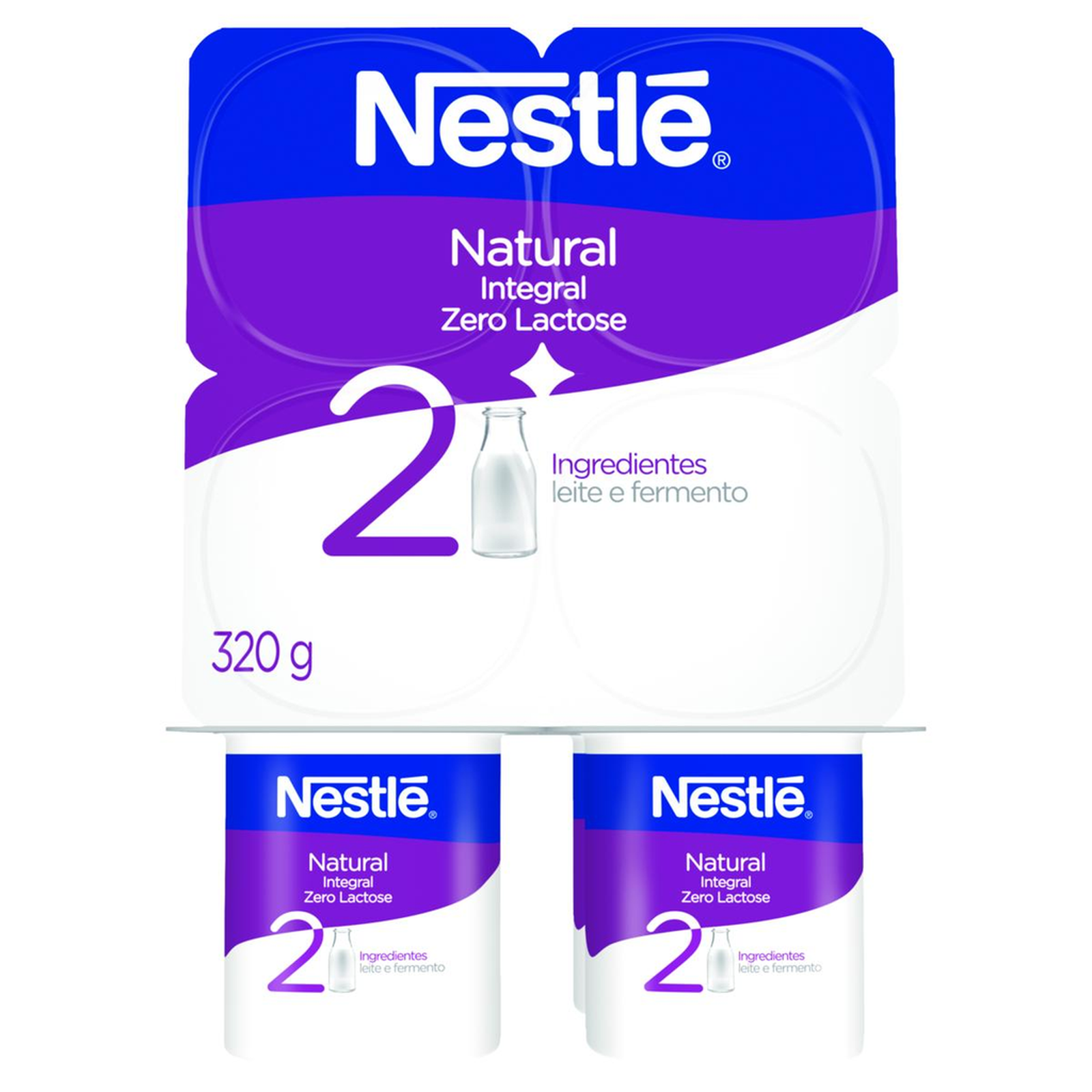 Iogurte Natural Nestlé 320g - Zero Lactose | Condor