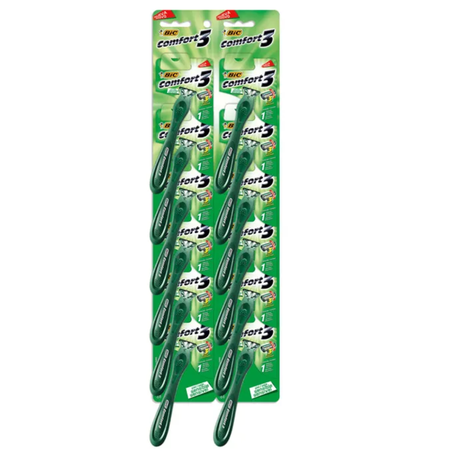 Aparelho barbear bic pcc/12un comf3 sensive verde