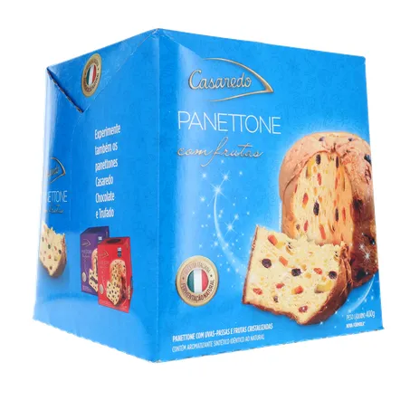 PANETTONE CASAREDO COM FRUTAS CRISTALIZADAS CAIXA 400G 360-15